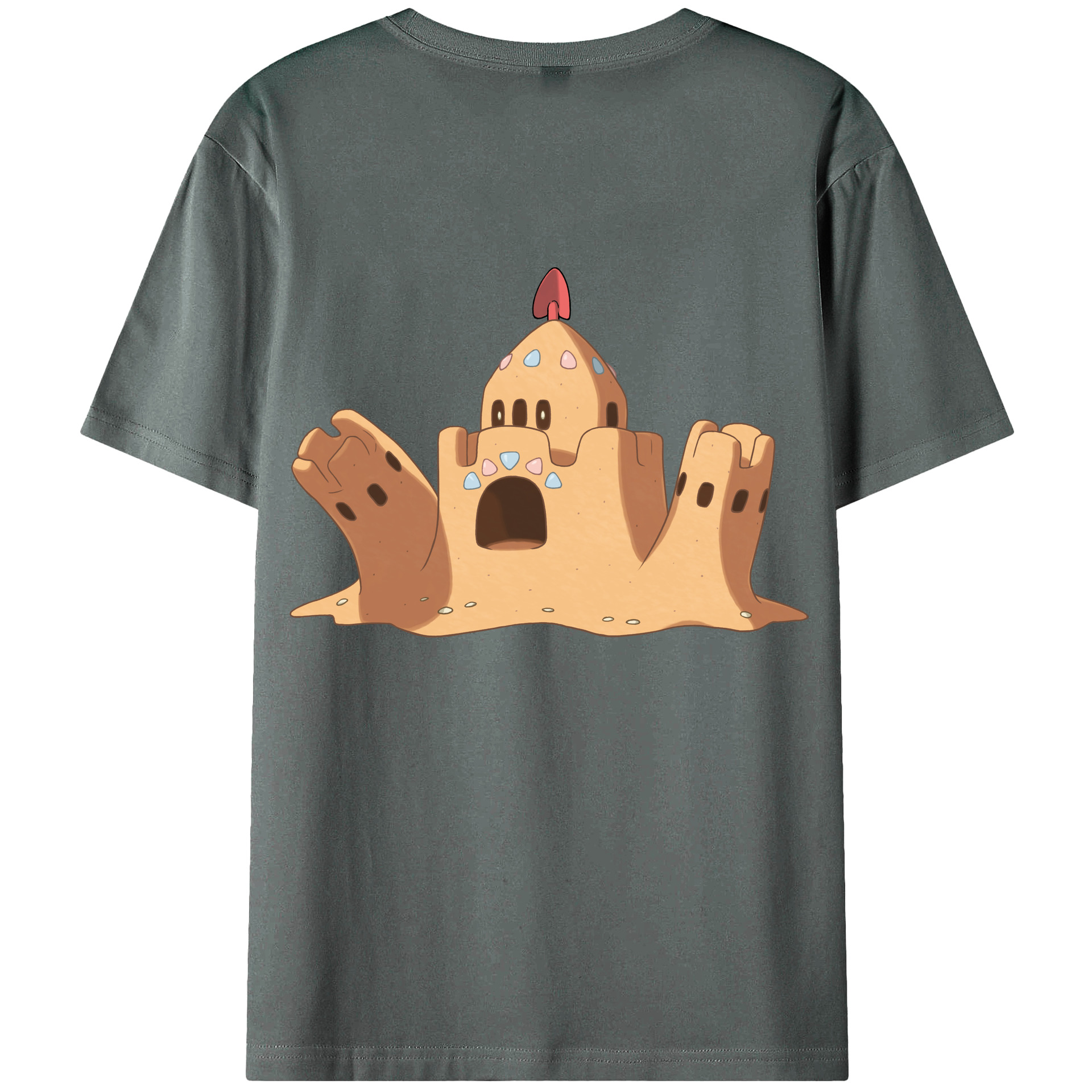 （画像用） ポケットモンスター Pokémon 綿100％ メンズ半袖Tシャツ（バックプリント） 通気性